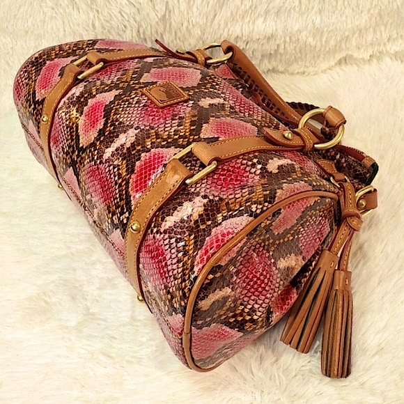 VINTAGE Dooney & Bourke collector’s snake embossed satchel in very rare color!💕 - Picture 3 of 15